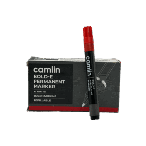 Camlin Bold E Permanent Marker - Red / Pack Of 10 Pcs